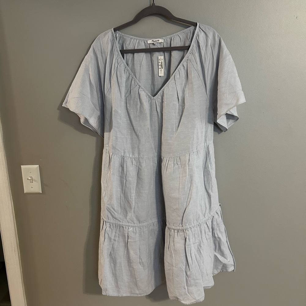Madewell Light blue V-Neck dress